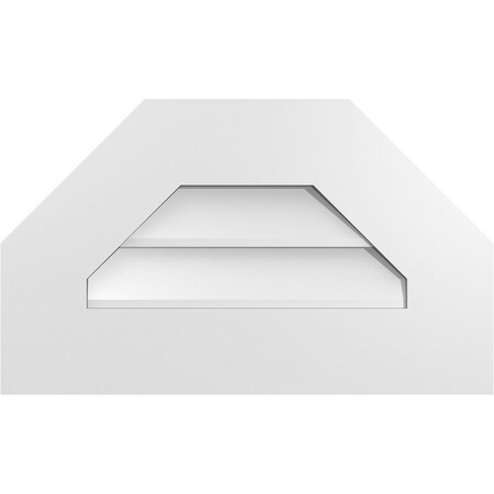 Ekena Millwork Octagonal Top Surface Mount PVC Gable Vent w/ 3-1/2"W x 1"P Standard Frame, 20"W x 12"H GVPOT20X1201SN